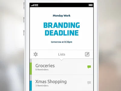 Done App alarm app batch blue calendar design green icons ios iphone light list notification orange settings time ui
