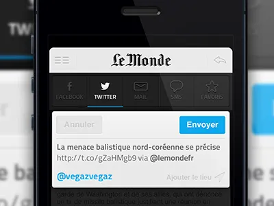 Le Monde. Tests continues. app ios iphone news newspaper