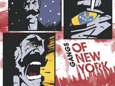 Gangs of NY blood graphic novel illustration new york