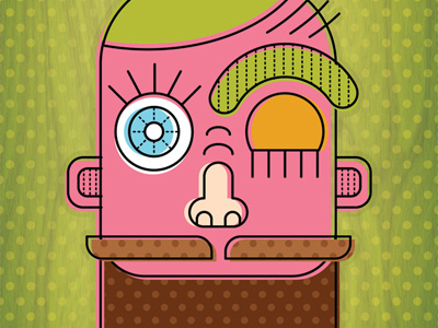 Bearded Head beard head illustration