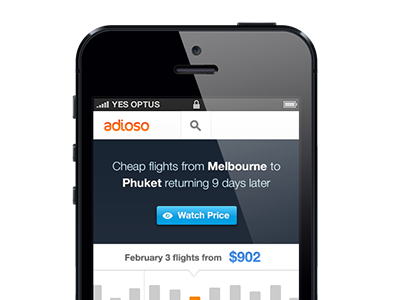 Adioso mobile mockups flight flights iphone itinerary mobile responsive results search ui