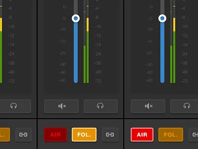 Studio - Flat Redesign audio broadcast dark editor flat graphics interface live mixer studio switcher ui video