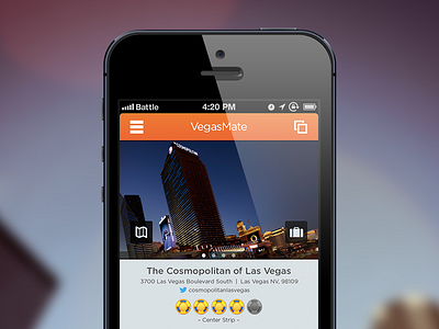 VegasMate Detail Page ios iphone ui ux vegasmate