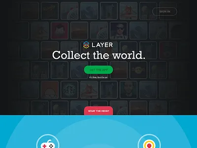 Layer (Concept) app ar augmented reality badge badges blue collection concept flat friends fun game gamification green illustration iphone layer red shop shopping travel vintage yellow