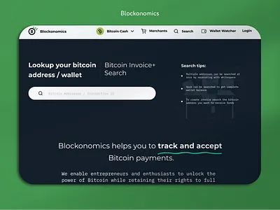 Blockonomics website design graphic design ui ux