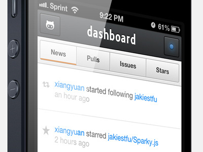 GitHub Mobile github ios ratchet webapp