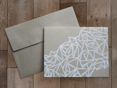 Crystallized Greeting Card block print card crystallized doodle greeting greeting card hand stamped lettersketch