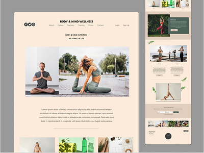 Body & Mind Wellness - Yoga Landing Page Design branding design graphic design landing page ui ux web design website design