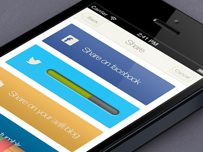 Individual Uploading iphone share ui upload
