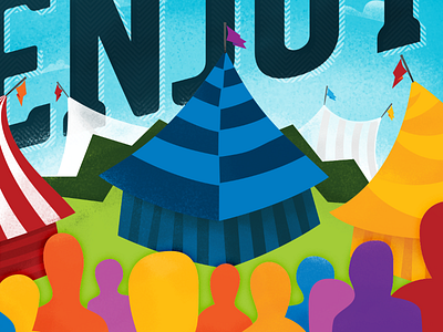 Poster Concept digital festival illustration poster