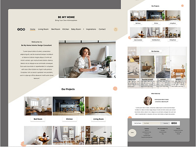 Be My Home - Interior design Landing Page branding concept design design concept function graphic design illustration landing page ui ux web design website design