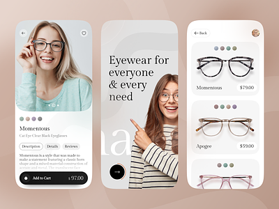 Lensmart Mobile App Design app design application design eye eyewear frame glasses lenskart lenskart app lenskart frame mobile app design specs ui ui design uiux