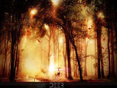 The Enchanted Forest digital art drawing fantasy misty stag wallpapers