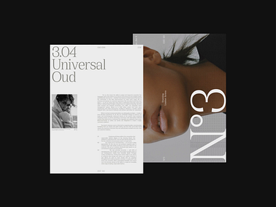 N°3 Universal Oud beauty branding ecommerce fashion layout minimal shop typography web