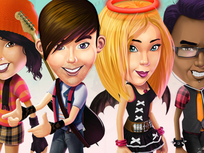 Characters avatars characters fashion game illustration
