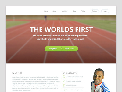 Wordpress Homepage Design branding clean design minimal running ui ux website wordpress