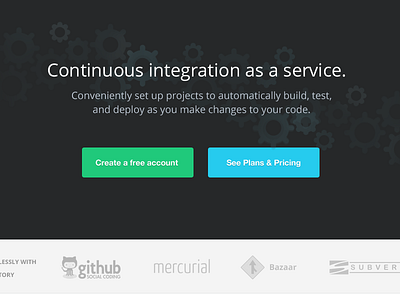 Drone.io blue clean cogs helvetica icons interface open sans teal turqoise website design