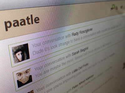 Private conversation on Paatle conversation development evolution mail message notifications paatle pre view private review solution