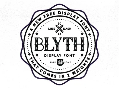 Blyth Font for Free alphabet badge bottle cap crest crop dots font letters pencil type