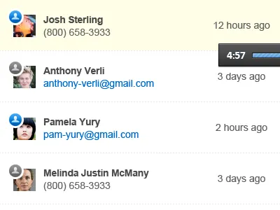 Call Tracking address audio avatar board call dash board dashboard data design digital email hour images links messaging nob player sites tracking web