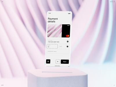 Credit card checkout 3d blender dailyui design ui ux