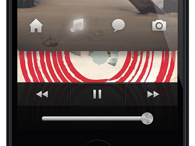 iOS Lock Screen Redesign apple ios ios lock screen ios lockscreen ios7 iphone iphone5 lockscreen mockup music redesign screen select