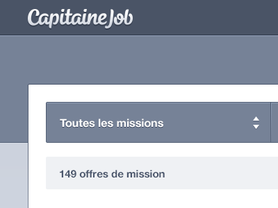 Homepage board capitainejob company dropdown flat freelance job job board jobboard landing mission photo student ui work