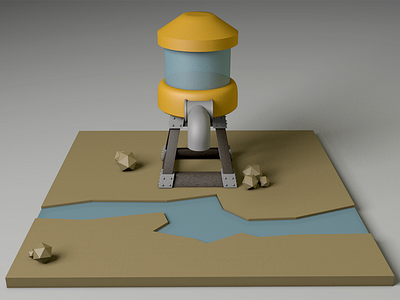 Water Tower 3d c4d cinema 4d render tower water water tower