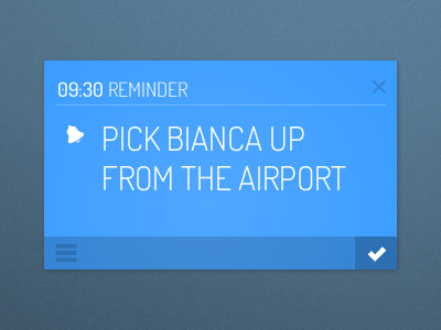 Remind Me alarm pop up popup reminder task widget window windows