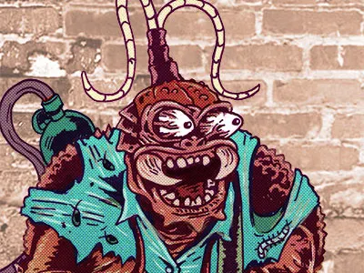 Scumbug Sketch illustration mutant scumbug tmnt