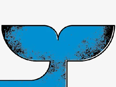 Whale Tail animal fish illustration linework