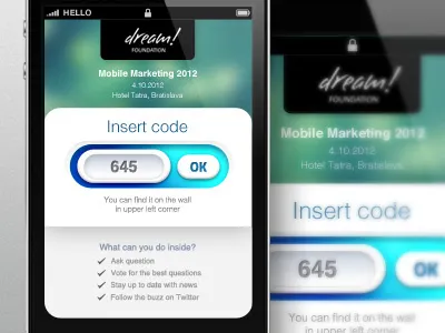 UI welcome screen - free psd 3gs 4s android app code conference download file free freebie freebies insert instando ios iphone login mobile pass password psd screen ui welcome