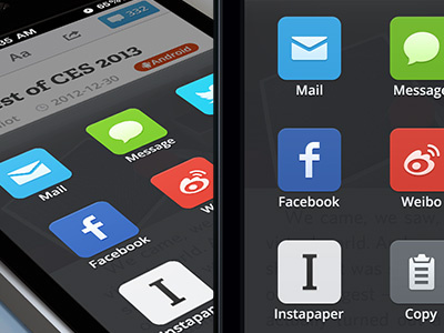 Action Sheet action sheet app clean customize flat grey icon ios menu simple ui