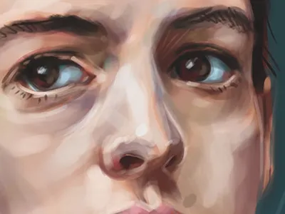 Anne Hathaway anne digital hathaway painting photoshop portrait