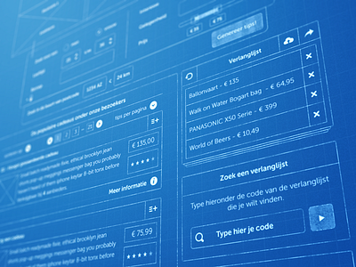 Website (/web-app) wireframe blue grid ui web app website wireframe
