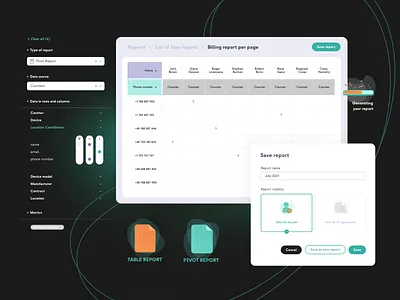 Reports | Princity column data illustration iot printers report reporting system reports supplies ui ux web app