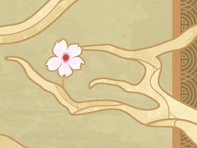 Nouveau bookmark cherry blossom nouveau organic