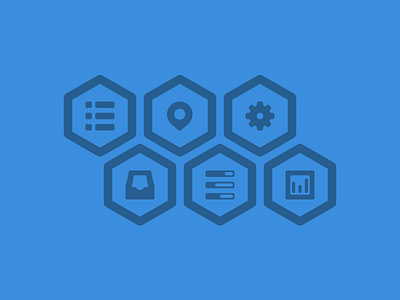 Hexicons blue dashboard free free icons free psd freebie glyph hexagon icon icons location pixel perfect psd ui