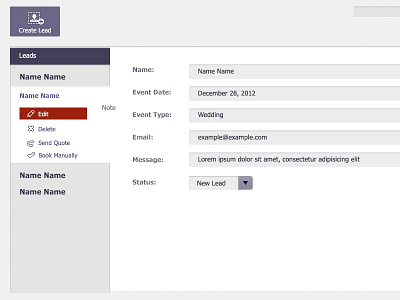 Expandable clean expandable form login purple tabs ui