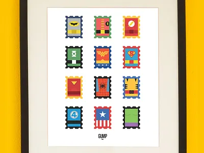 Super Stamps Poster america batman capitan dc fantastic flash four green hero hulk ironman lantern marvel poster spiderman stamp super vector woman wonder