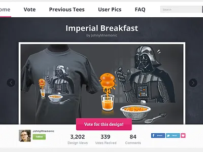 T-Shirt Store call to action design e commerce large font store t shirt web