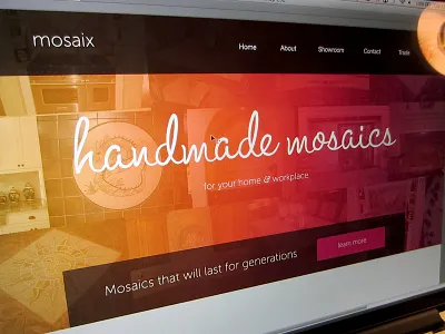 mosaic / wip clean homepage light purple wip yellow