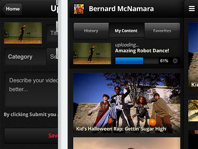 Upload iOS UI form mobile progress upload
