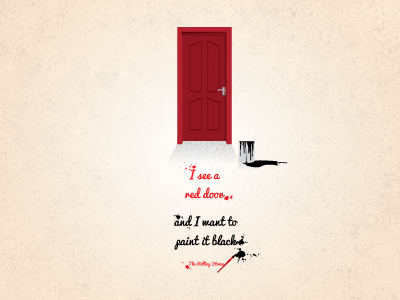 Paint It Black illustration poster print