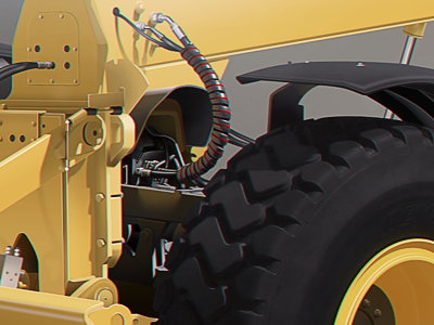 Construction grader. Illustration alexey kharitonov illustration digital painting infectedcell retouch shapes