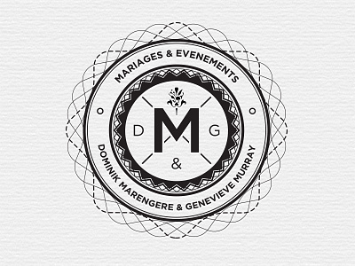 4th version black contrast evenement event gray logo m mariage vintage wedding