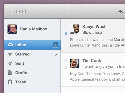 Email App UI Freebie app batch batch icons email freebie fun icons mac mac ui psd ui