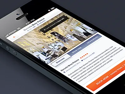 Hotel.cz UI app booking design hotel hotel room ios iphone mobile the funtasty ui