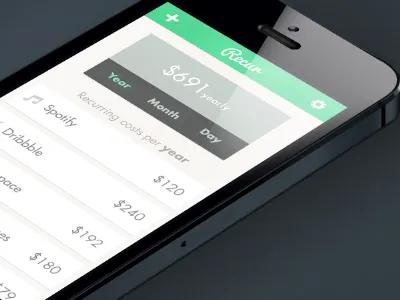 Track recurring charges app ios iphone list