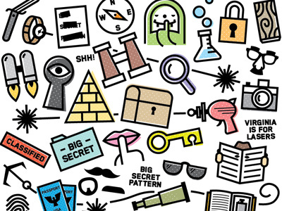 Big Secret design icon illustration patter